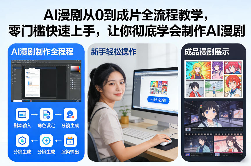 AI漫剧从0到成片全流程教学，零门槛快速上手，让你彻底学会制作AI漫剧【保姆级教程】-创客副业