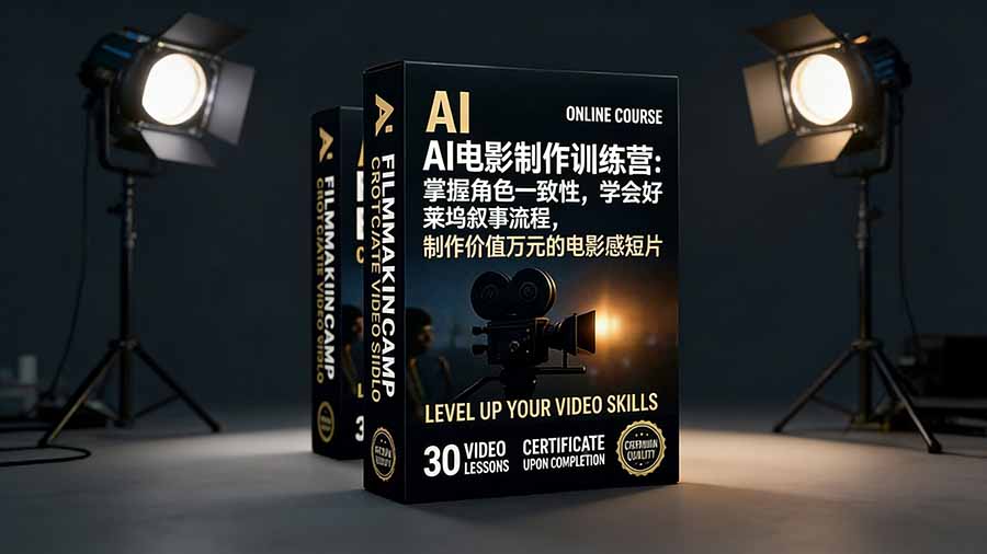 AI电影制作训练营：掌握角色一致性，学会好莱坞叙事流程，制作价值万元的电影感短片-创客副业