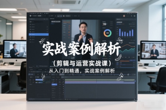 剪辑与运营实战课，从入门到精通，实战案例解析(更新2026)-创客副业