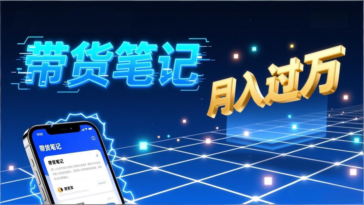 小红书爆款笔记带货实战：拆解封面标题正文全要素，手把手教你单篇笔记带货月入过万-创客副业