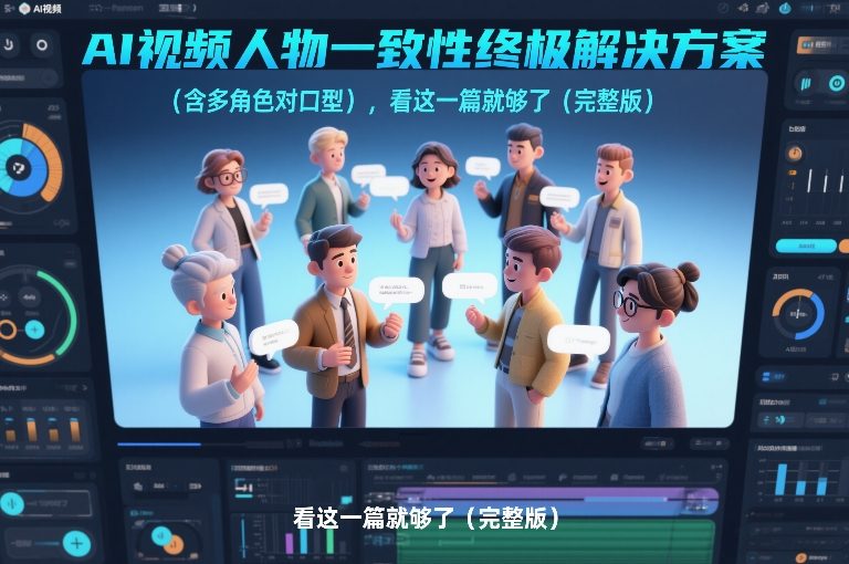 AI视频人物一致性终极解决方案(含多角色对口型)，看这一篇就够了(完整版)-创客副业