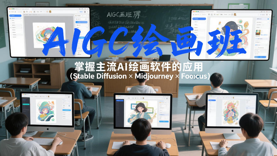 AIGC绘画班，掌握主流Ai绘画软件的应用(Stable Diffusion x Midjourney x Fooocus)-创客副业