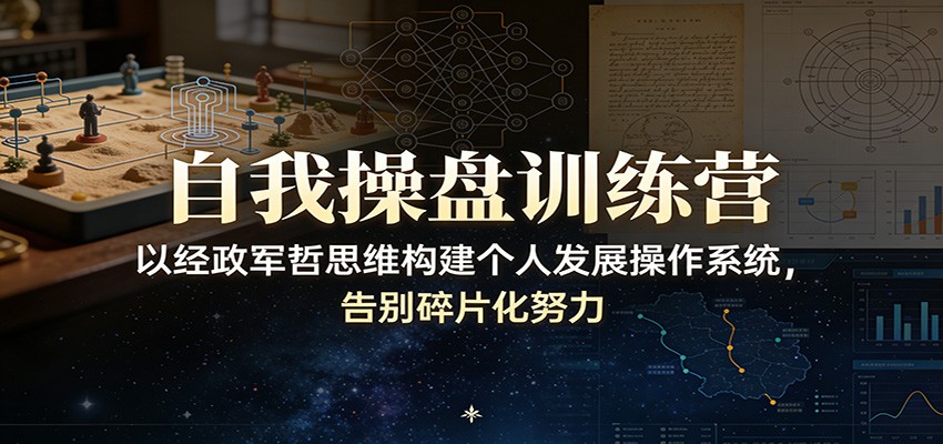 自我操盘训练营：以经政军哲思维构建个人发展操作系统，告别碎片化努力-创客副业