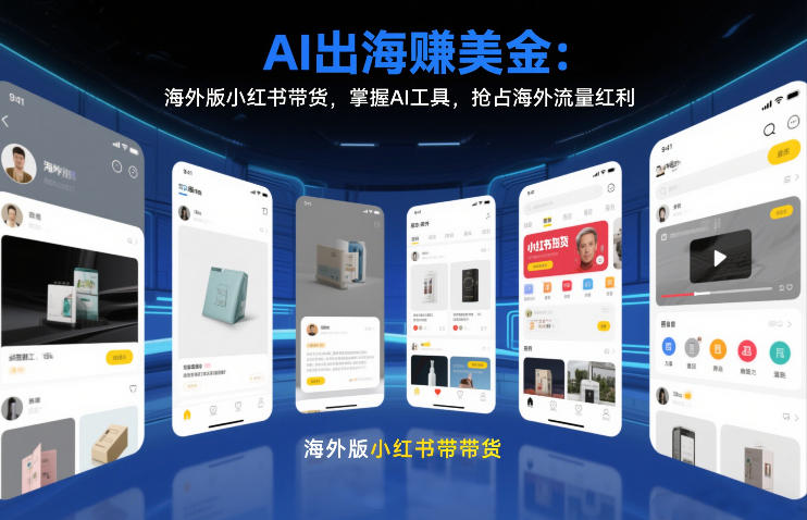 AI出海賺美金：海外版小红书带货，掌握AI工具，抢占海外流量红利(更新2026)-创客副业