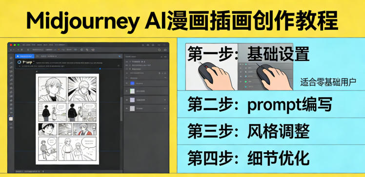 利用Midjourney AI人工智能轻松创作漫画插画教程，零基础创作完整漫画插画-创客副业