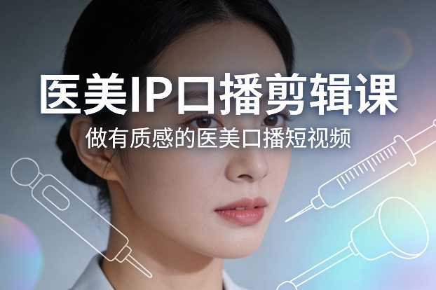 医美IP口播剪辑课，做有质感的医美口播短视频-创客副业