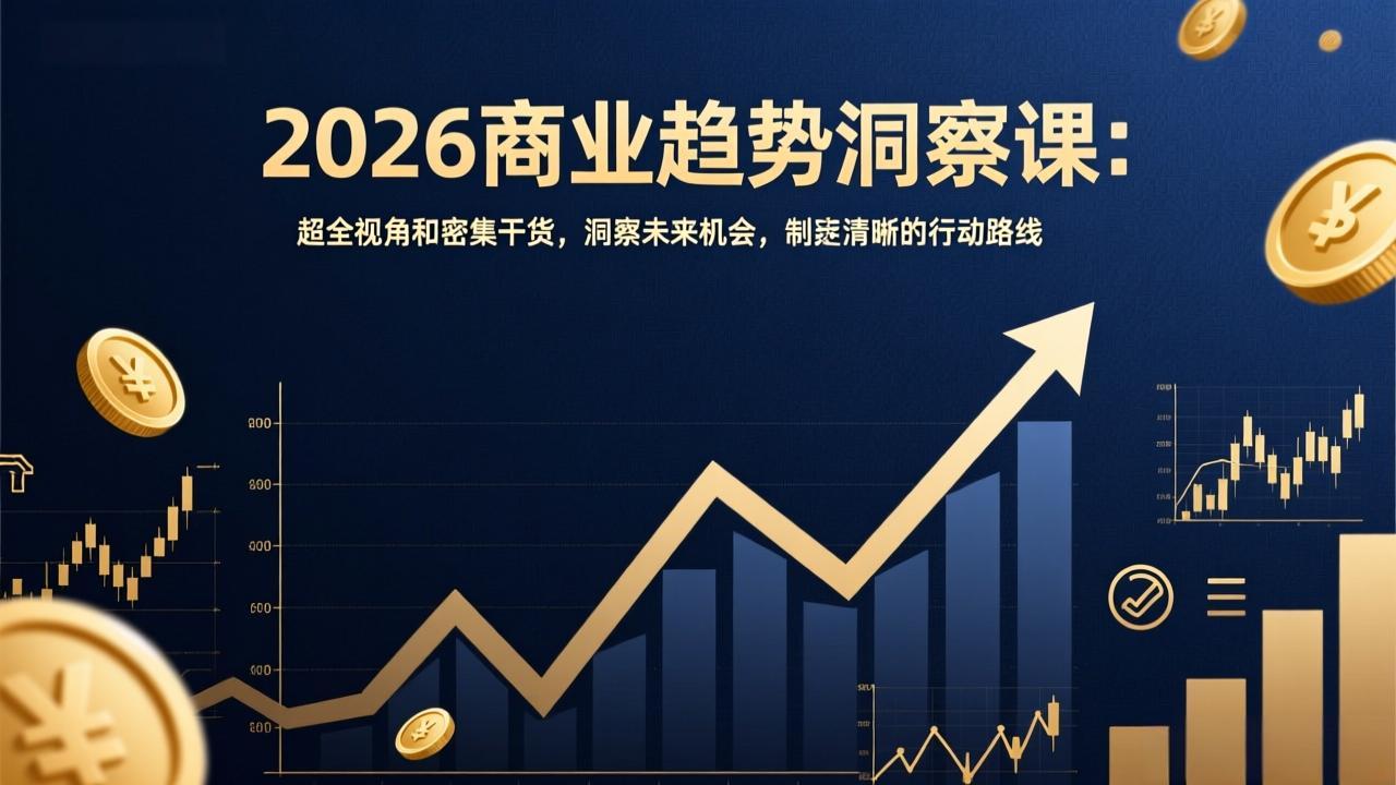 2026商业趋势洞察课：超全视角和密集干货，洞察未来机会，制定清晰的行动路线-创客副业