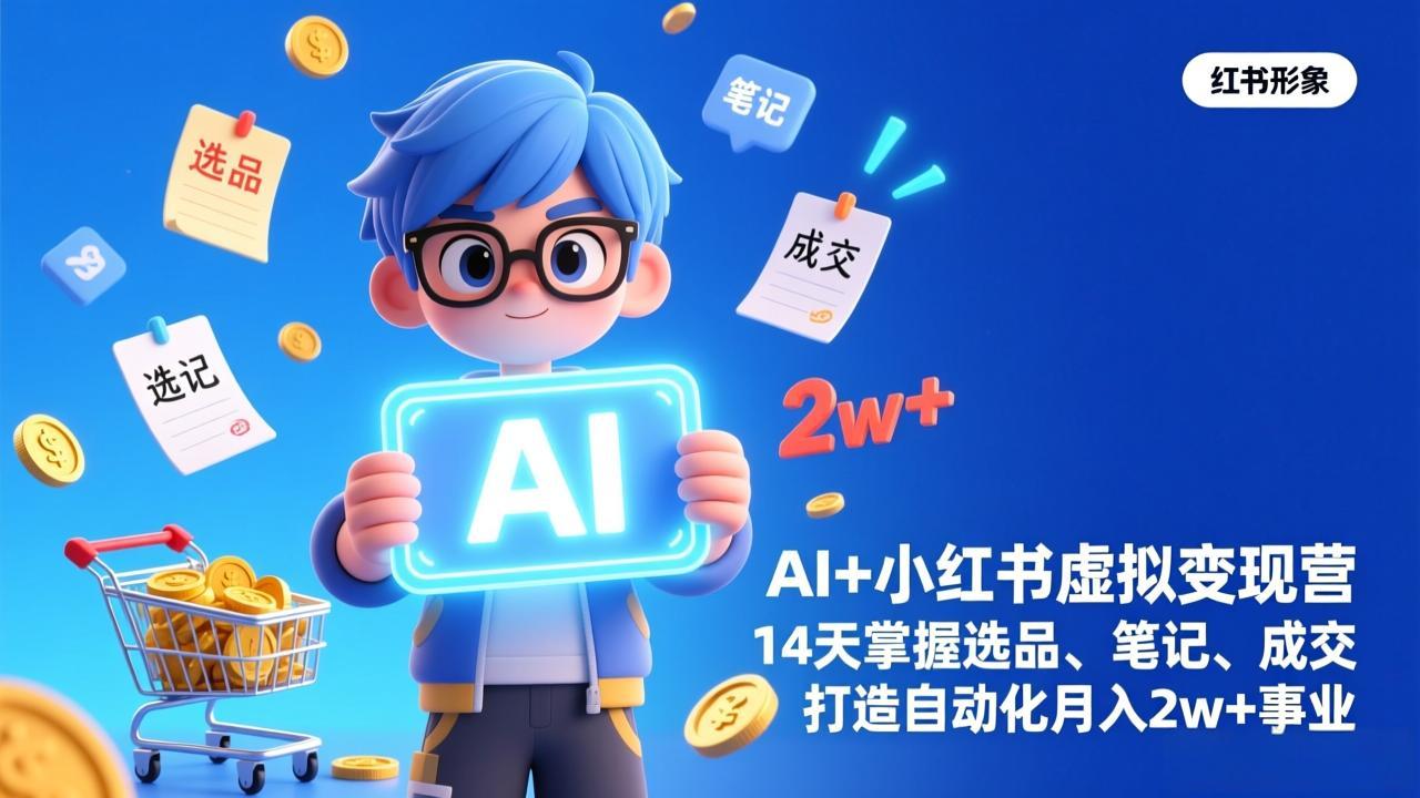 AI+小红书虚拟变现营(完结-创客副业