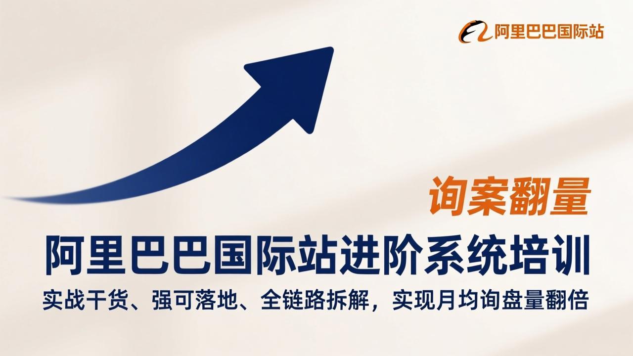 阿里巴巴国际站进阶系统培训，实战干货、强可落地、全链路拆解，实现月均询盘量翻倍-创客副业