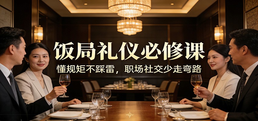 公众号收费文章：《饭局礼仪必修课：懂规矩不踩雷，职场社交少走弯路》-创客副业