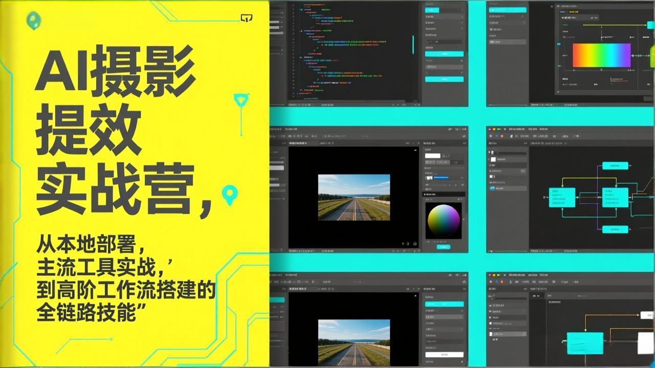AI+摄影提效实战营，从本地部署，主流工具实战，到高阶工作流搭建的全链路技能-创客副业