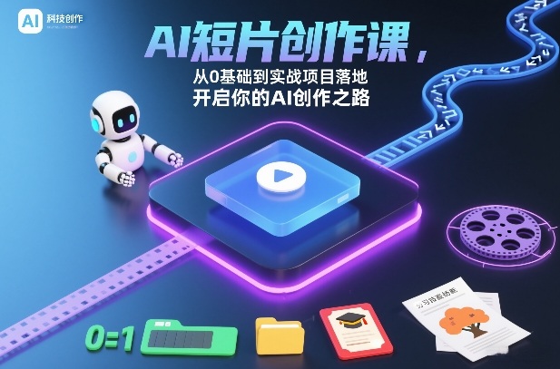 AI短片创作课，从0基础到实战项目落地，开启你的AI创作之路(更新)-创客副业