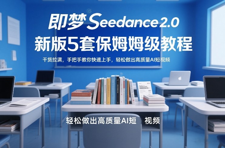 即梦Seedance2.0新版5套保姆级教程，干货拉满，手把手教你快速上手，轻松做出高质量AI短视频-创客副业