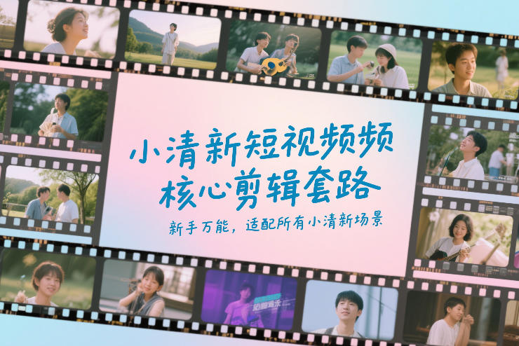 小清新短视频核心剪辑套路，新手万能，适配所有小清新场景-创客副业