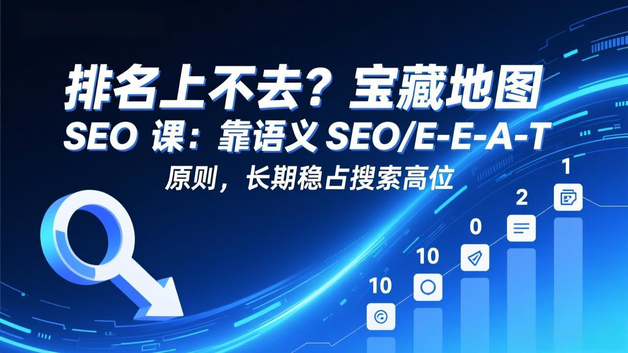 排名上不去？宝藏地图 SEO 课：靠语义 SEO+E-E-A-T 原则，长期稳占搜索高位-创客副业