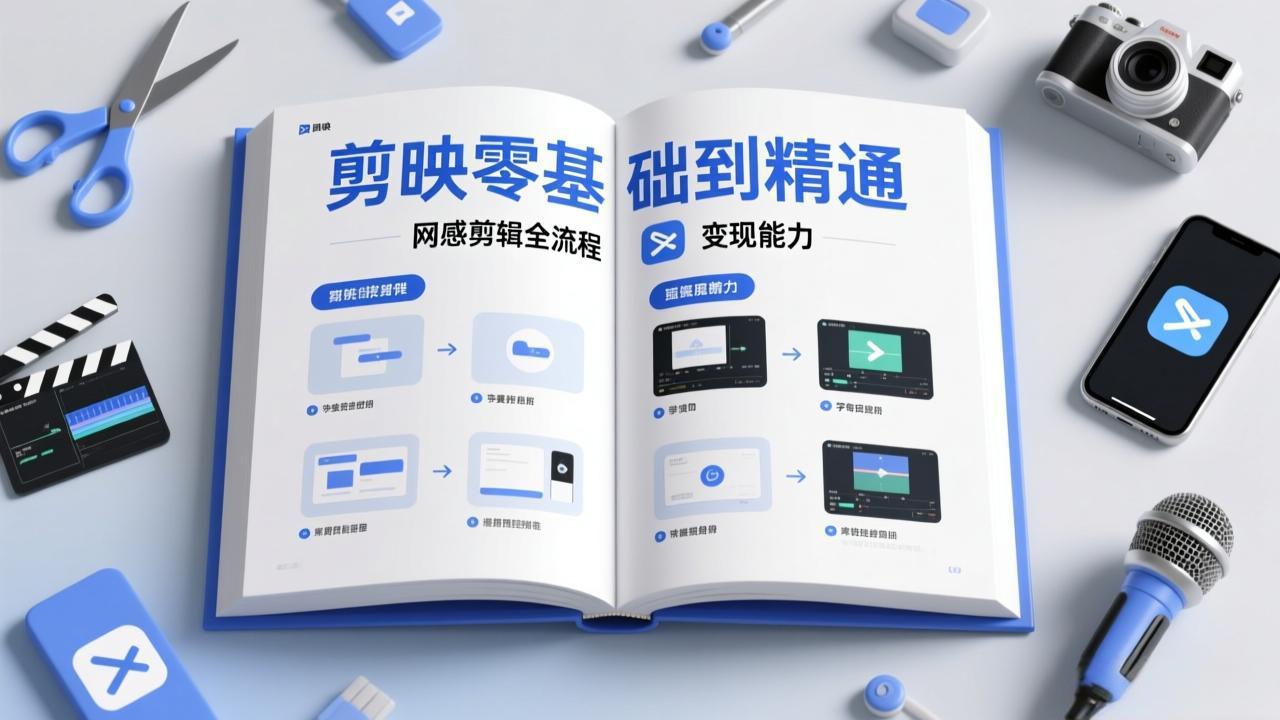 剪映零基础也能快速上手，从入门到精通掌握网感剪辑全流程，掌握能直接变现的剪辑能力-创客副业
