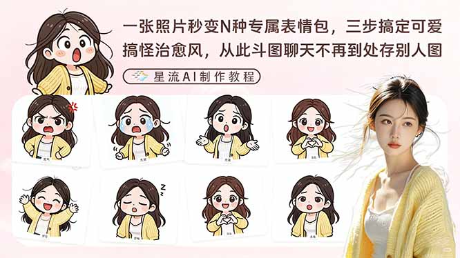 一张照片秒变N种专属表情包，三步搞定可爱搞怪治愈风，从此斗图聊天不再到处存别人图-创客副业