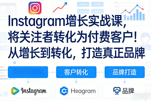 Instagram增长实战课，将关注者转化为付费客户！从增长到转化，打造真正品牌(双语字幕)-创客副业