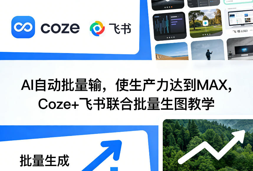 AI自动批量输，使生产力达到MAX，Coze+飞书联合批量生图教学-创客副业