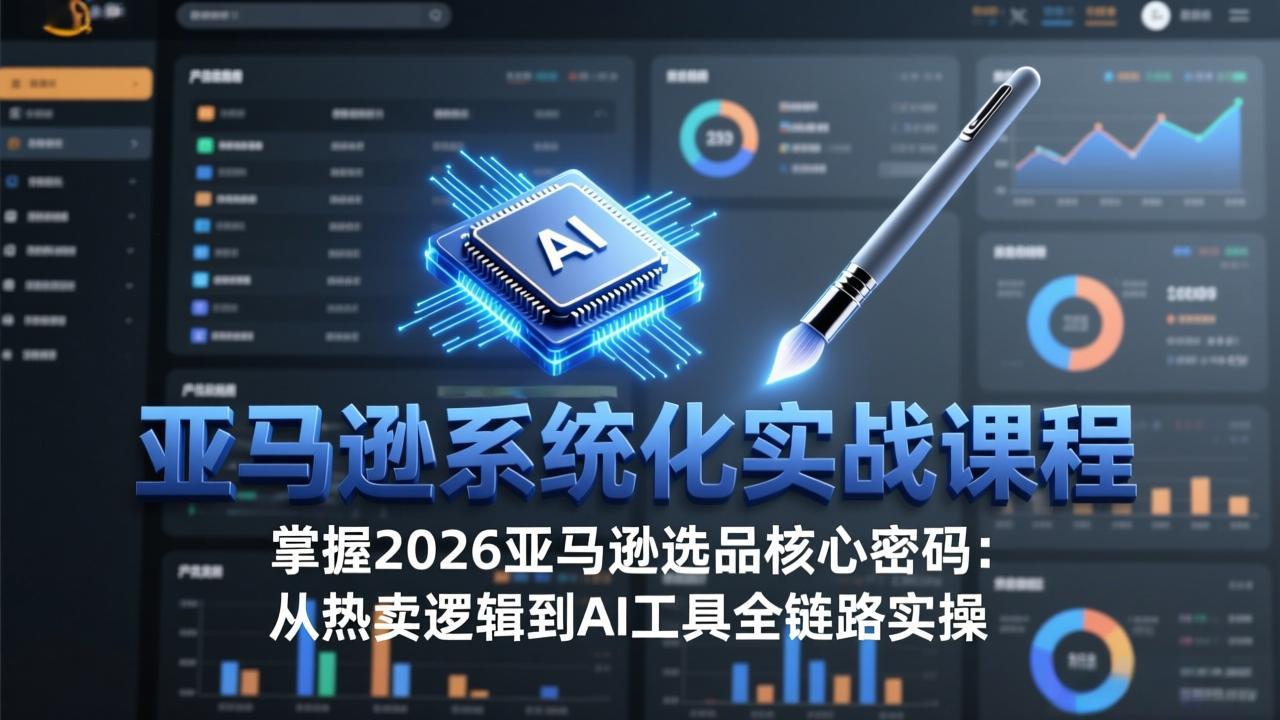 亚马逊系统化实战课-更新3月：2026最新选品方法论，从热卖原因分析到AI作图，提升选品成功率-创客副业