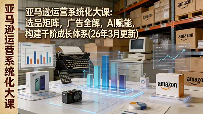 亚马逊运营系统化大课：选品矩阵，广告全解，AI赋能，构建千阶成长体系(26年3月更新-创客副业