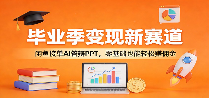 毕业季变现新赛道：闲鱼接单AI答辩PPT，零基础也能轻松赚佣金-创客副业