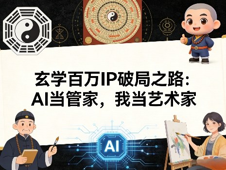 玄学百万IP破局之路：AI当管家，我当艺术家-创客副业