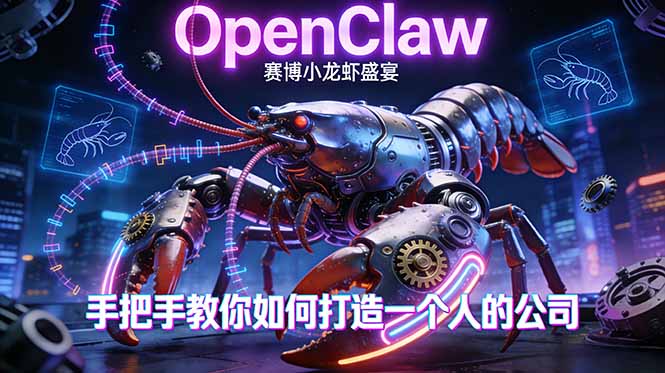 OpenClaw，小龙虾-从产品到爆款的成长之路，手把手教你如何打造一个人的公司-创客副业