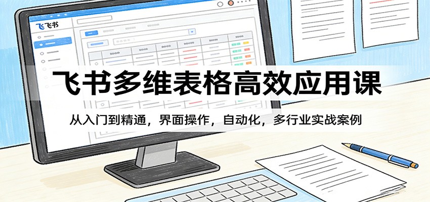 飞书多维表格高效应用课：从入门到精通，界面操作，自动化，多行业实战案例-创客副业