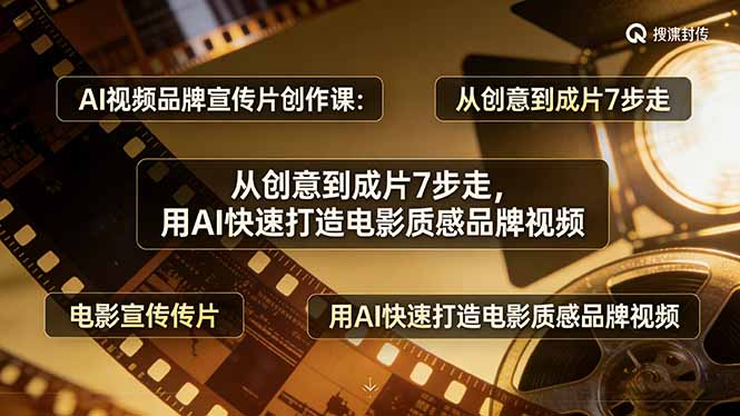 AI视频品牌宣传片创作课：从创意到成片7步走，用AI快速打造电影质感品牌视频-创客副业